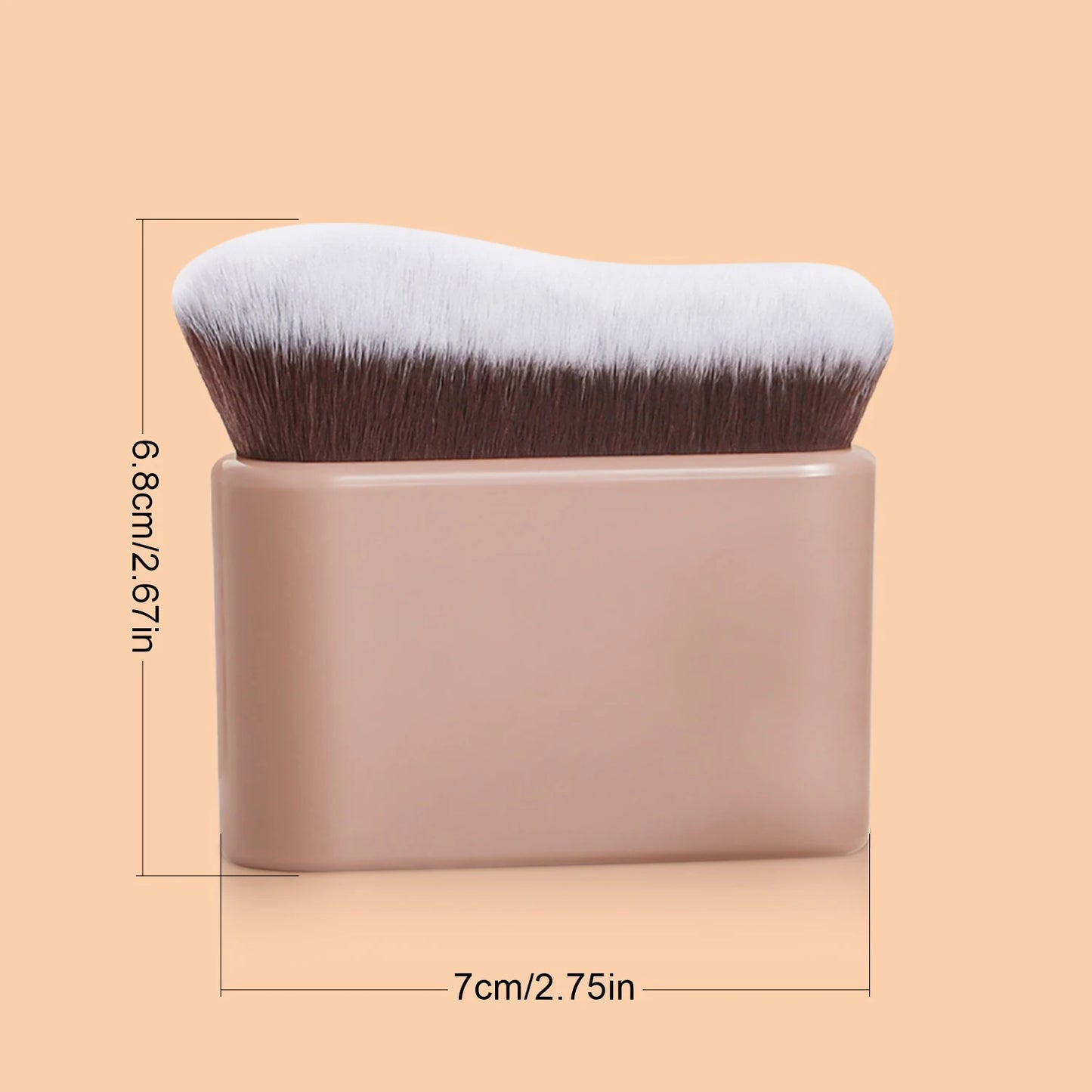 Foundation Brush, 1pcs Plastic Creative	wave Fit Perfectly Cosmetic Brush	at home or On-the-Go