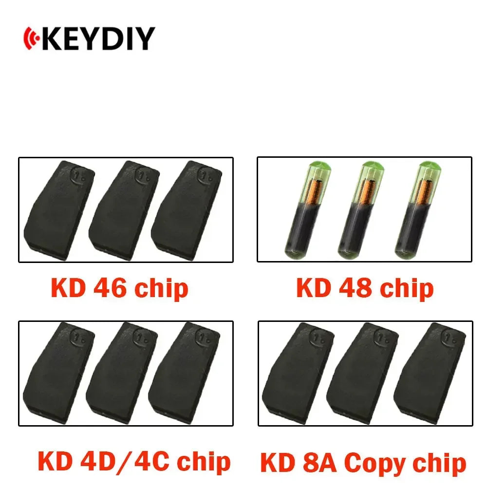 5 10pcs KEYDIY Car Key Chip KD 4C/4D KD 48 KD 46 4C 4D 46 48 8A Copy Transponder for KEYDIY KDX2 Key Programmer Transponder Chip