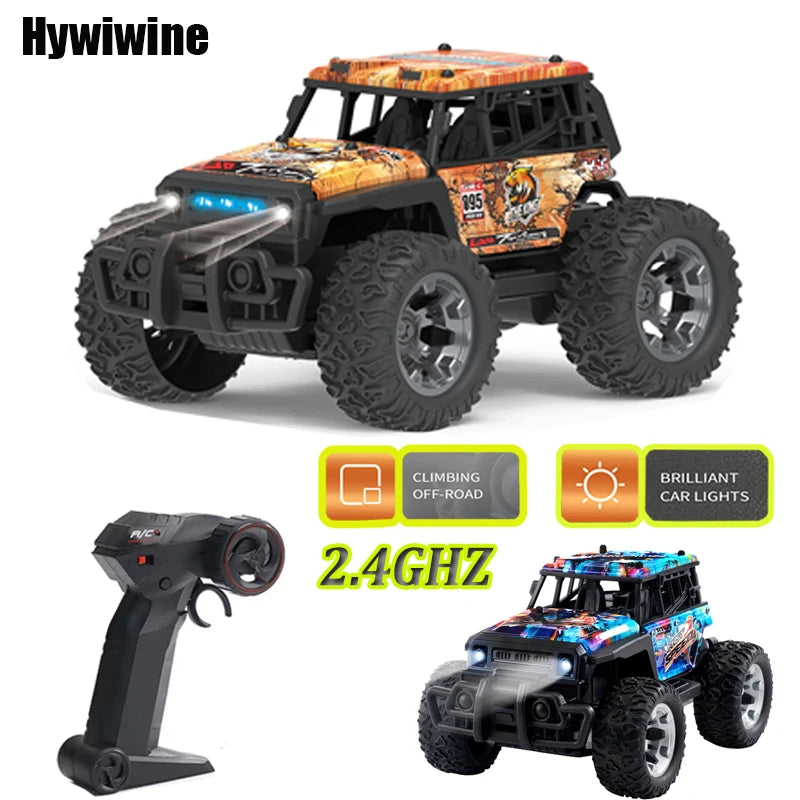 2.4G RC Car Electric Drive Off-Road Big Wheel High Speed Purple Remote Control Trucks Girls Toys for Children