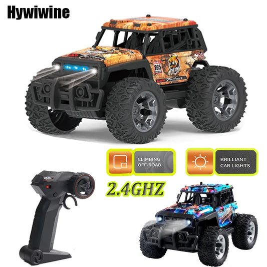 2.4G RC Car Electric Drive Off-Road Big Wheel High Speed Purple Remote Control Trucks Girls Toys for Children