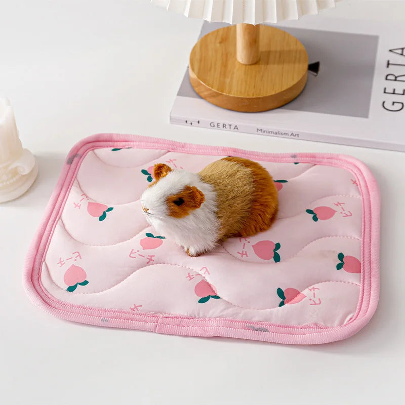 Soft Small Animal Breathable Cushion Thick Cool Bed Guinea Pig Chinchilla Rat Rabbit Nest House Bed Nest Bed Cage Sleeping Mat
