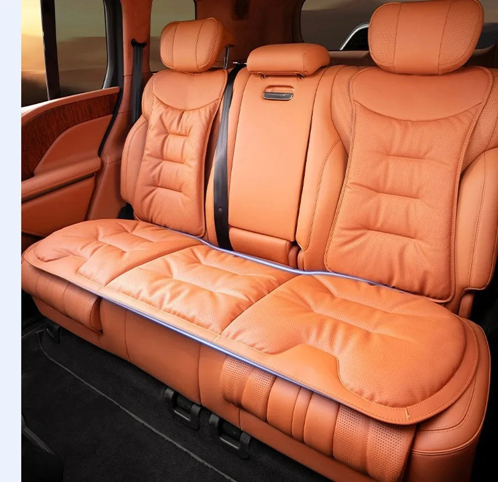 Car Seat Cushion Premium Comfortable Leather Car Seat Cushion Thickened Non-slip Single Piece Front and Rear Seat Cushion