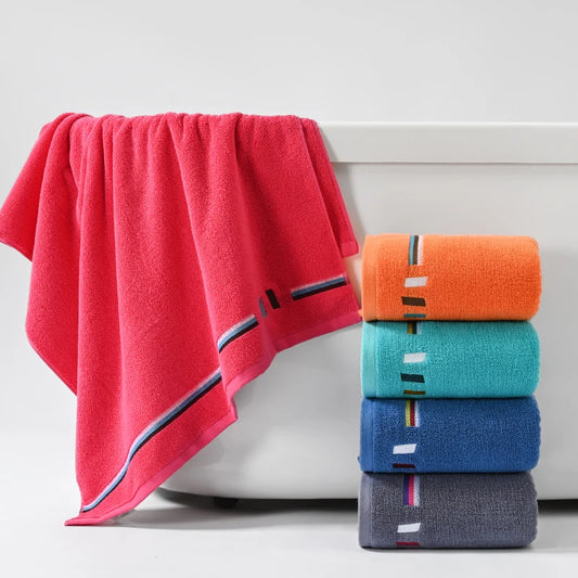 100% Cotton Large Bath Towel Adult Bath Towel Sweat Absorbent Bath Towel Colorful Bath Towel Set Large Size Bath Towel