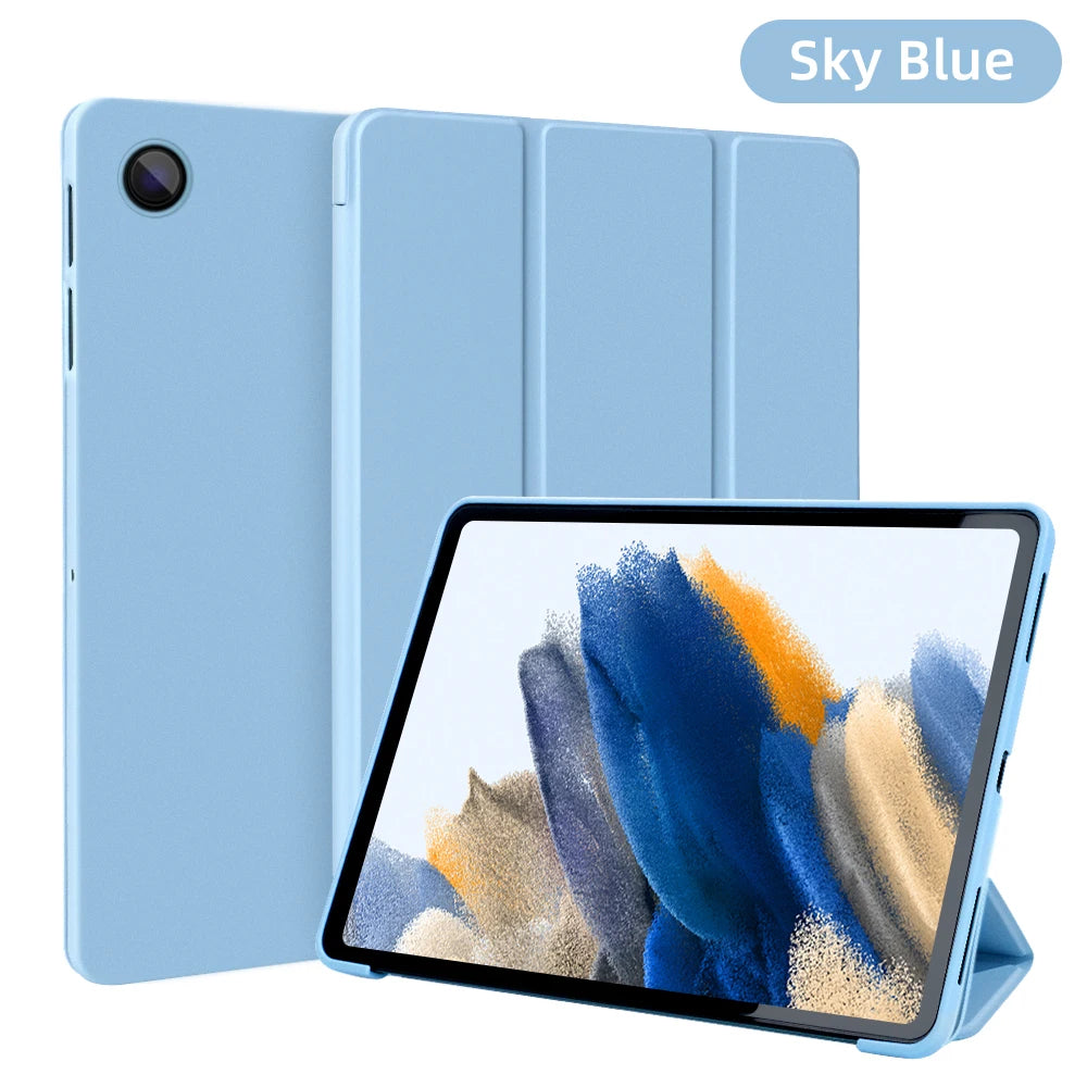 Case for 2021 Samsung Galaxy Tab A8 X205 X200 10.5in PU Tablet Cover Smart Leather Funda wake up from sleep Stand