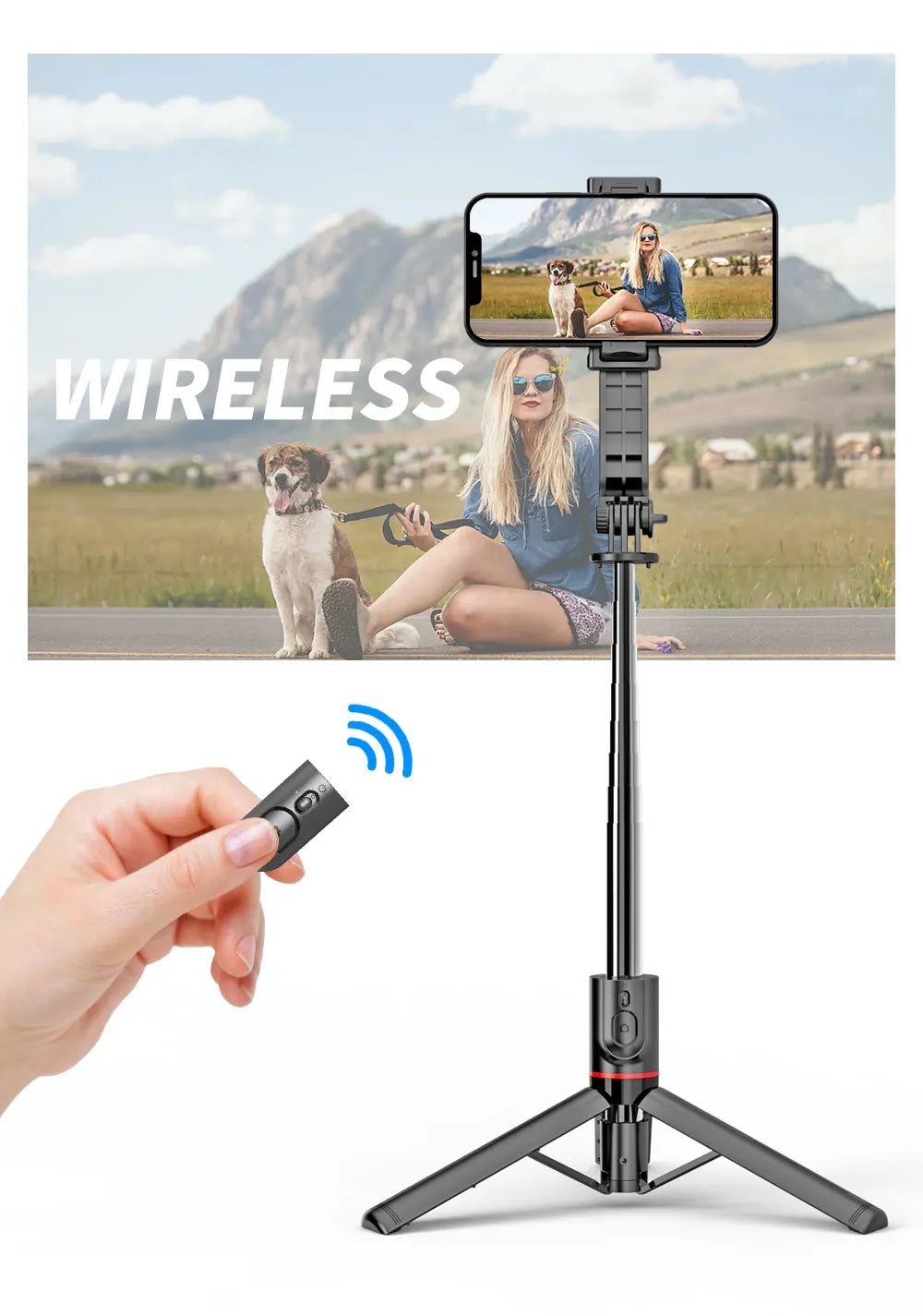 L13 Extended Version Wireless Bluetooth Selfie Stick Foldable Tripod with Remote Shutter for Android IOS 2022 Latest Hot