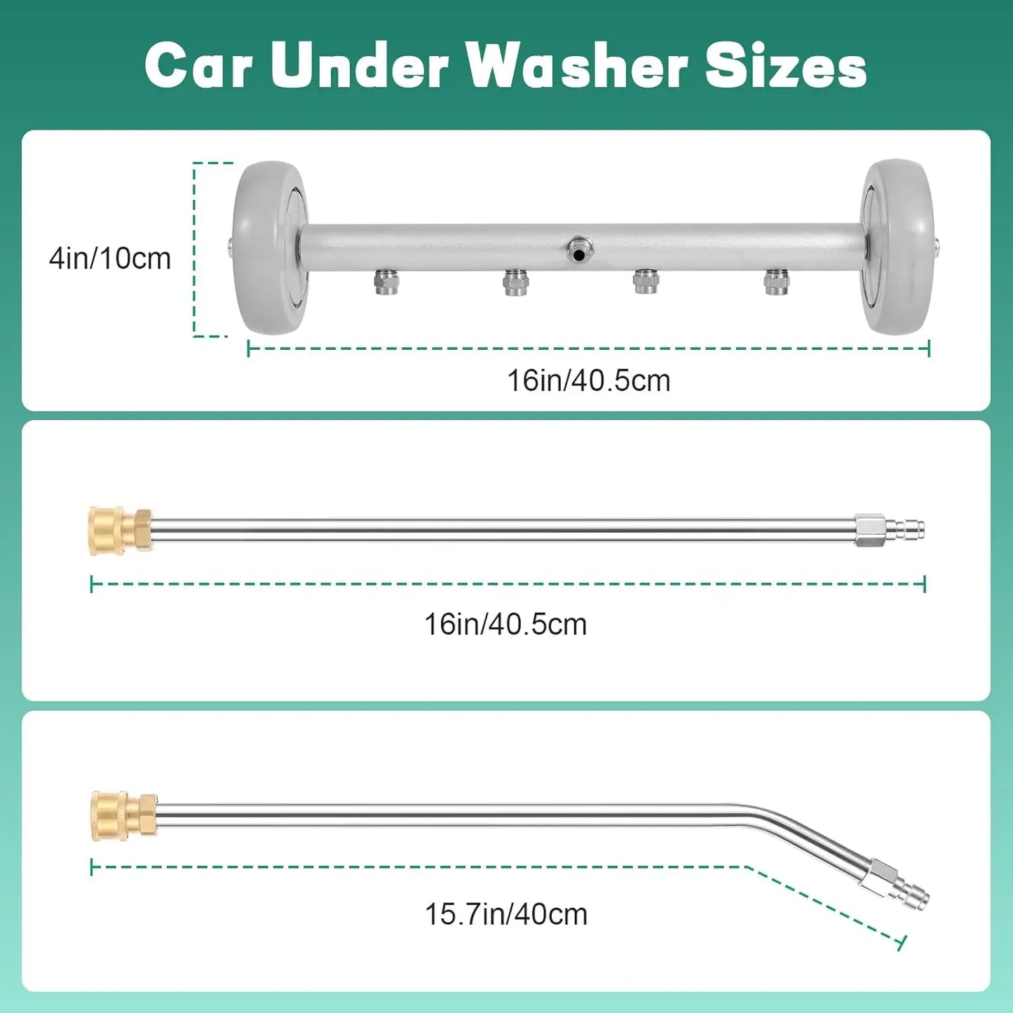 Pressure Washer Undercarriage Cleaner, Under Car Washer, Undercarriage Sprayer, Universal 1/4" Connector, 4000 PSI