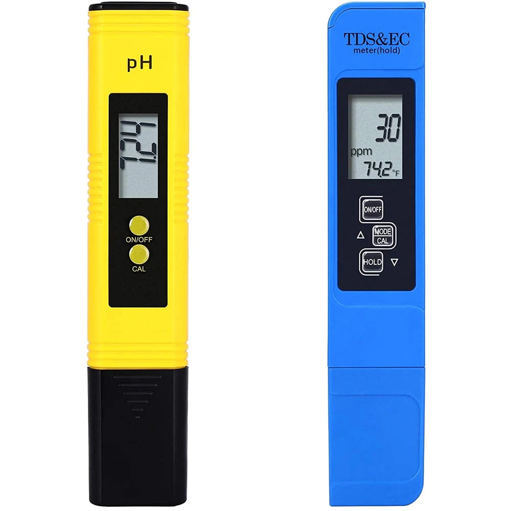 TDS Meter Digital Water Tester High Accuracy Digital 0-14 PH Meter Tester 0-9990ppm TDS&EC LCD Water Purity PPM Aquarium Filter