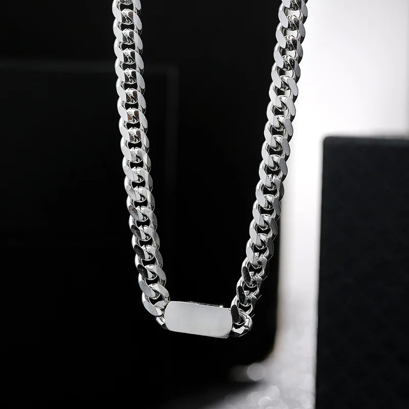 Trendy Thick Chain Bracelet for Men Classic Necklaces Titanium Steel Link Chain Hip Hop Male Boys Wristband Gift Jewelry No Fade