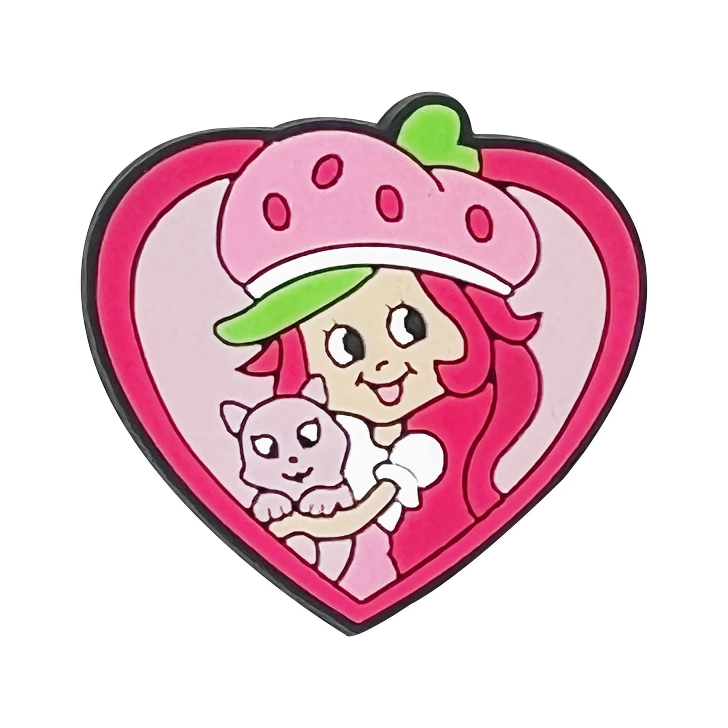 9pcs/set Cute Strawberry Girl Cartoon Series for Cartoon Shoe Charms Accessories DIY Decoration for Classic Clog Kids Gifts