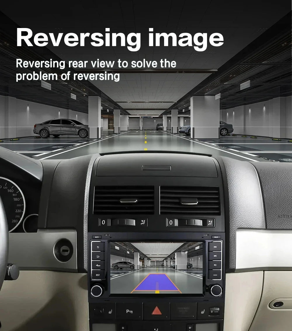 LELV 7" Android 13 Touch Screen Car Radio For Volkswagen VW Touareg Multivan T5 Transporte 2004-2011 Multimedia Player Carplay