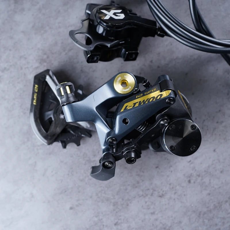 LTWOO GRT / GR9 Disc 1x11s / 1x12s Gravel Hydraulic Disc Brake Groupset + ZRACE XG Flat Mount Brake Caliper, Carbon Fibre