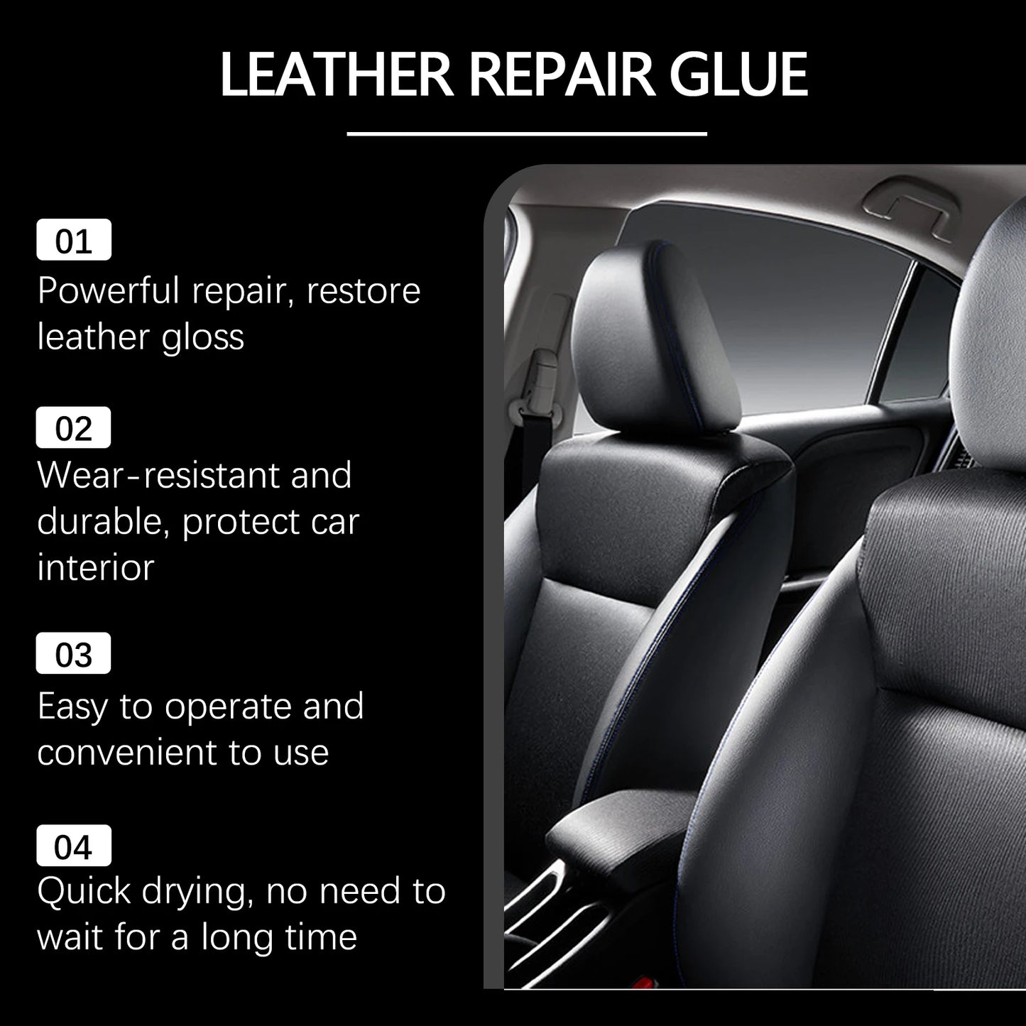 30/ 50ml Car Leather Repair Agent Auto Seat Maintenance Leather Care Liquid Rubber Leather Gel Sofa Car Leather Adhesive Fluid