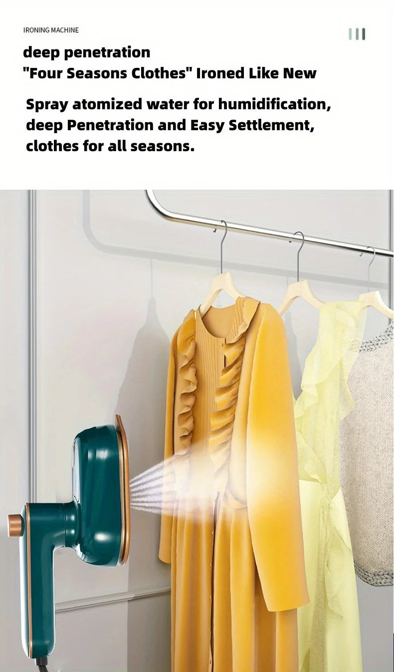 compact handheld steam iron -180 ° rotation, foldable design - convenient for travel and quick makeup repair - ultimate clothing