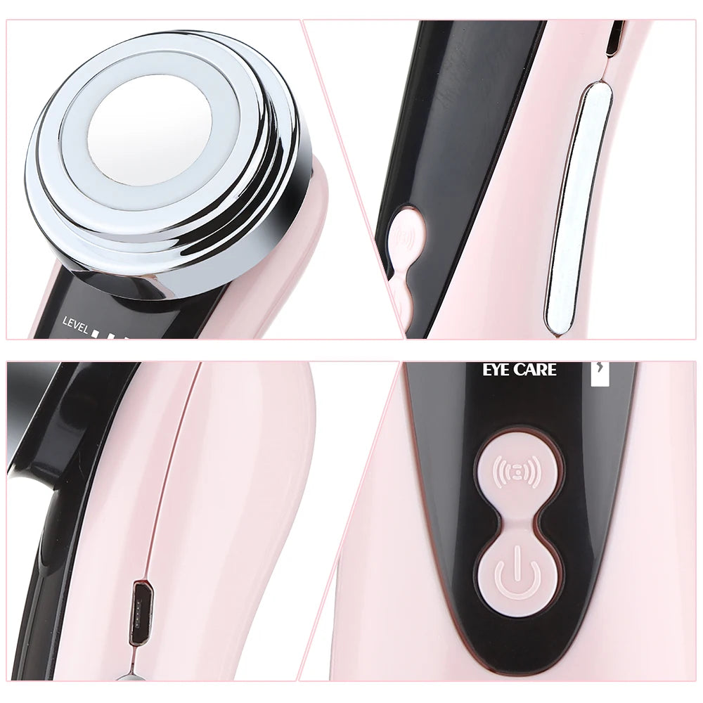 7 in 1 Face Lift Devices Microcurrent Skin Rejuvenation EMS RF Women Facial Massager Light Therapy Anti Aging Wrinkle Beauty
