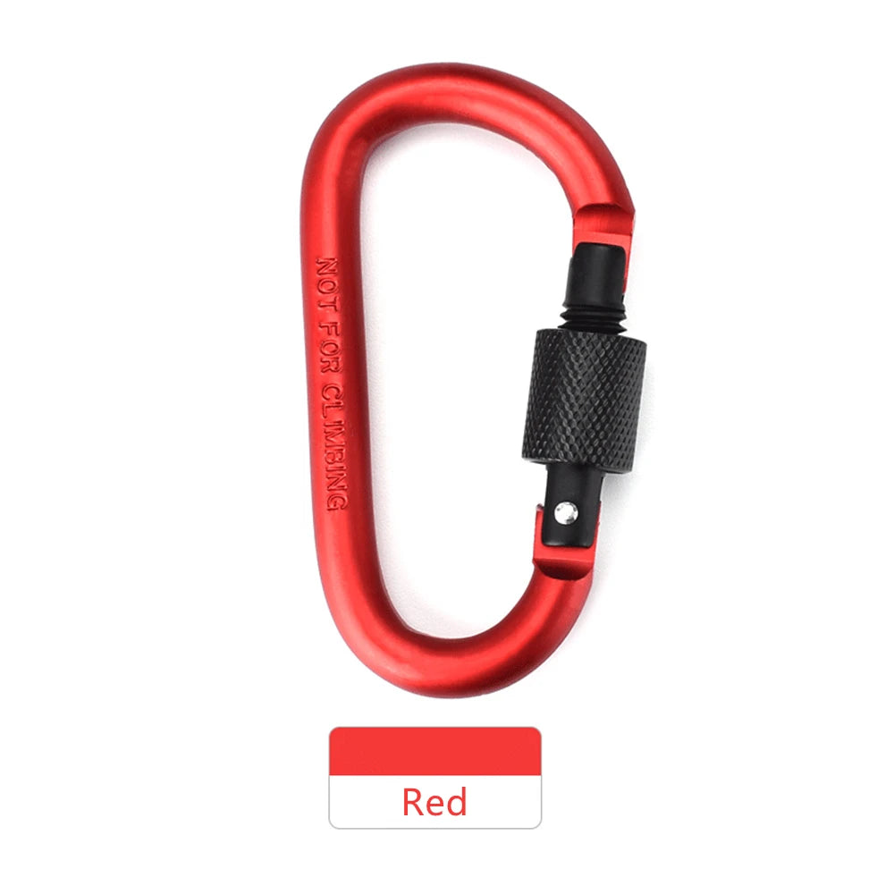 1pcs Aluminum Carabiner D-Ring Key Chain Clip Snap Hook Karabiner Camping Keyring 8 Colors