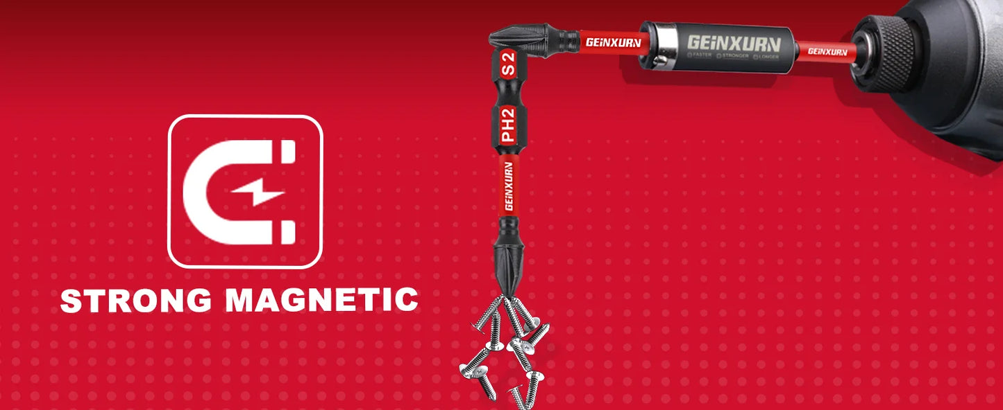 Geinxurn 2Inches Impact Magnetic #2 Phillips Screwdriver Bit Set