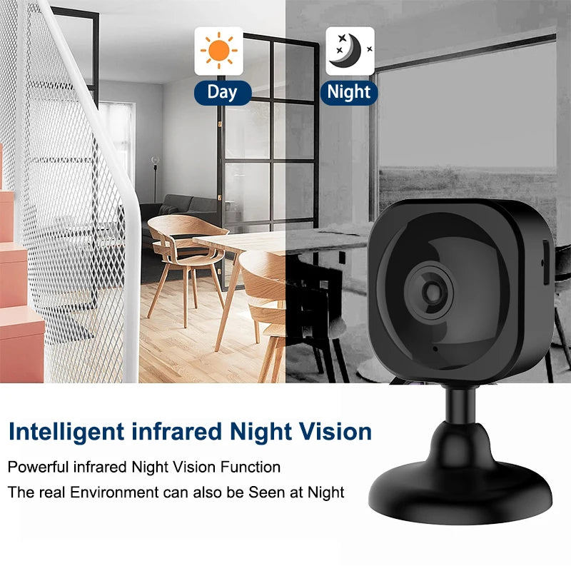 2MP1080P WiFi Home Indoor Baby Camera Monitor, 5V USB Power Supply, No TF Card, Two-Way Audio, Infrared Night Vision, Alarm Push