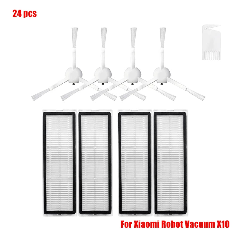 For Xiaomi Robot Vacuum X10 Robot Vacuum Cleaner Parts Replacement Main Side Brush Hepa Filter Mop Cloth Dust Bag Accessories