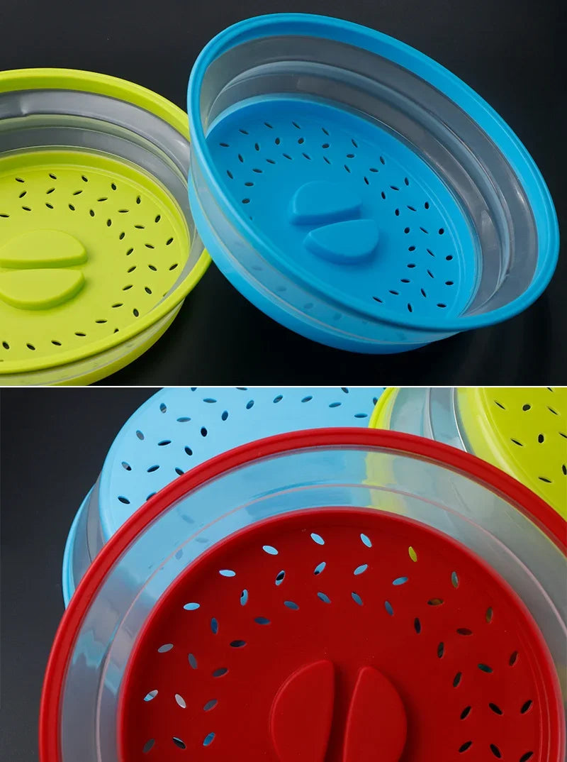 Kitchen Tools Microwave Splatter Cover Heating Folding Cover Fresh-keeping Cover Oil-proof Splash-proof Cover Cooking Lid