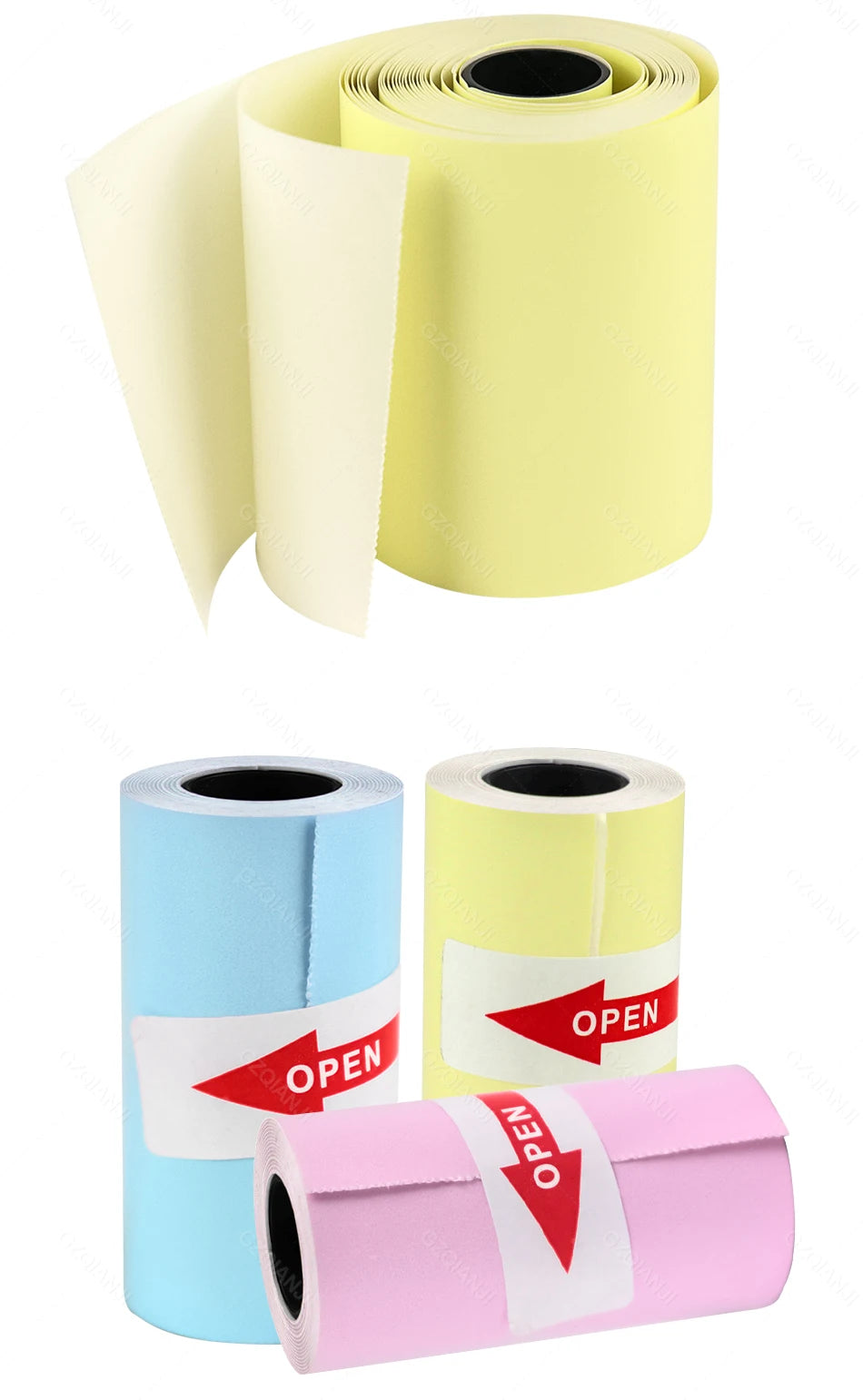 White Color Sticker Label  Thermal Paper Rolls for Photo Printer and Color White Receipt Bill Printer Paper Roll