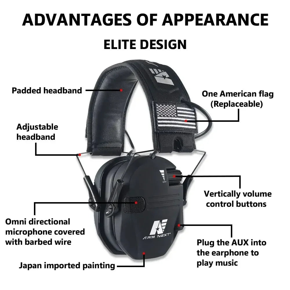 Bluetooth earmuffs Electronic Shooting Ear Protection Headset for hunting Professional Noise Reduction Hands-Free Calling