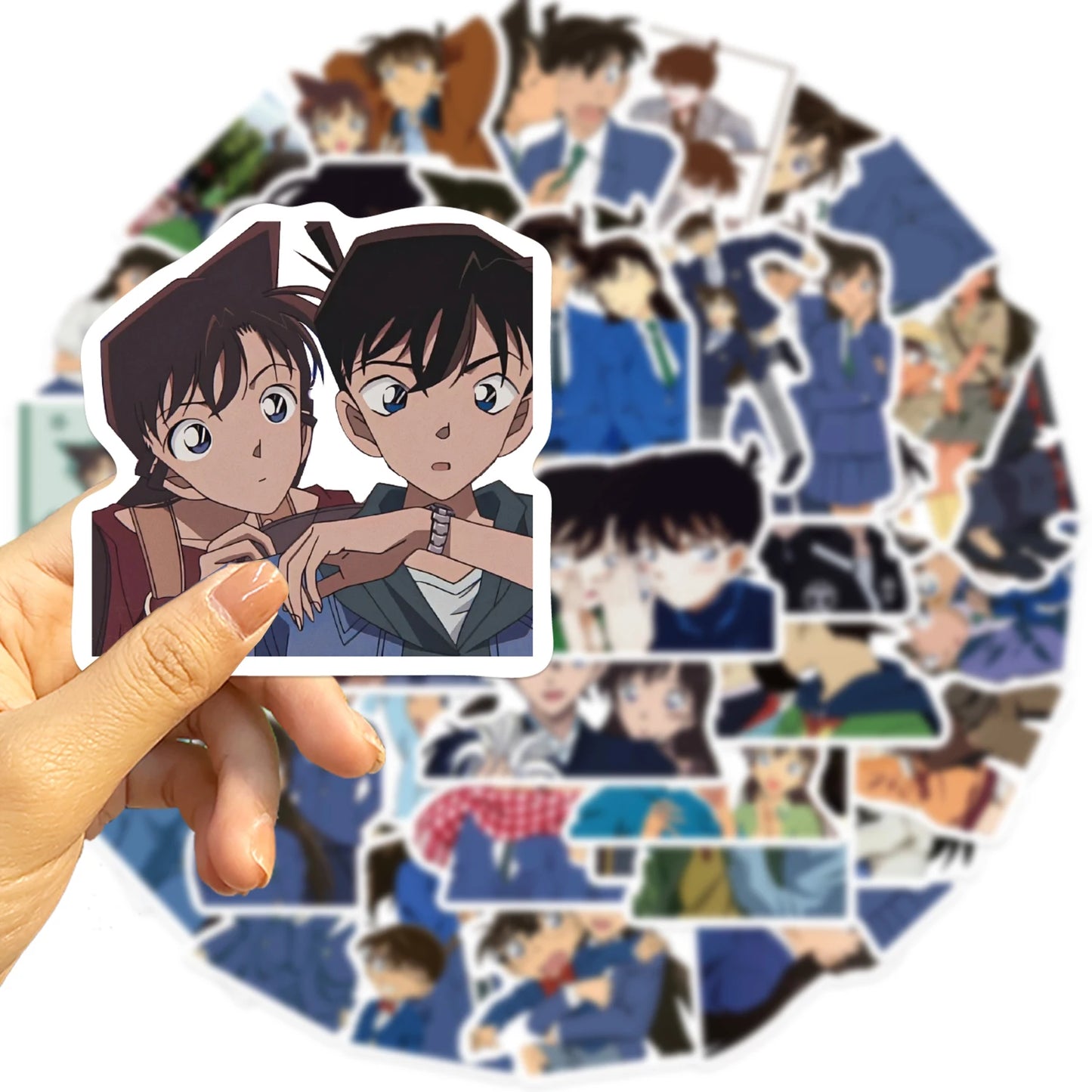 50PCS Cartoon Anime Conan Sticker DIY Diary Laptop Luggage Skateboard Graffiti Decal Fun Classic Toy