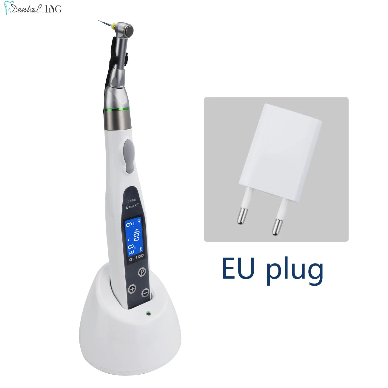 Dental Wireless Endo Motor Smart 9 Programs with LED Lamp and 16:1 Reduction Contra Angle Endodontic Instrument