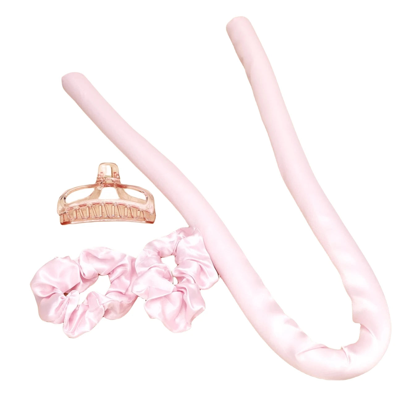 Heatless Curling Rod Headband Lazy Natural Soft Wave DIY Hair Rollers Curling Rod Curls with Hair Claw Clip Salon Styling Tools