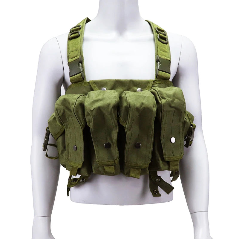 Tactical Vest MOLLE CS Training Equipment Hunting Chest Vest Security Quick Release AK Belly Pocket Vest Hunting Equipment