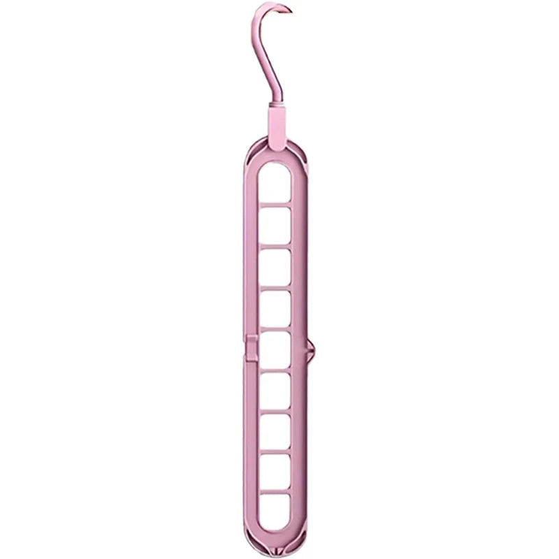Plastic Multifunctional Hangers Heavy Duty Space Saving 9 Holes Clothes Organizer for Bedroom Cabinet Wardrobe Home Storage Use