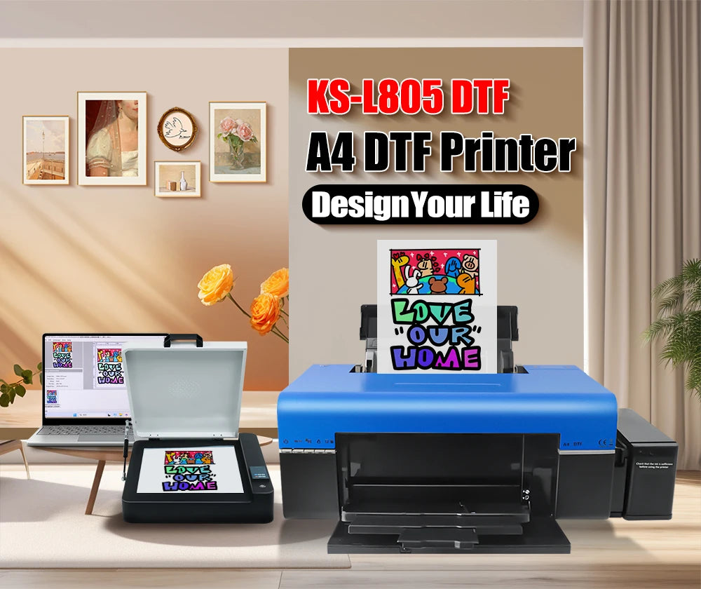 A4 DTF Transfer Color Printer with dtf oven dryer A4 L805 impresora dtf TShirt Printer Directly To Film printer for tshirt print