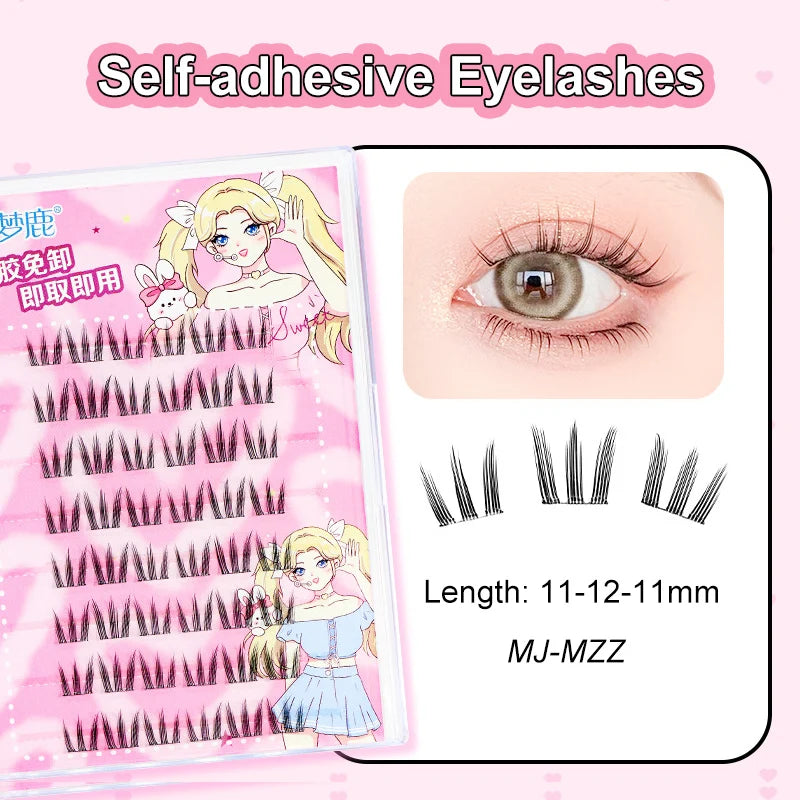 Self Adhesive Eyelashes Cluster Lashes No Glue Individual Lashes  Soft  Idol Lash Clusters Reusable Self Adhesive Lashes