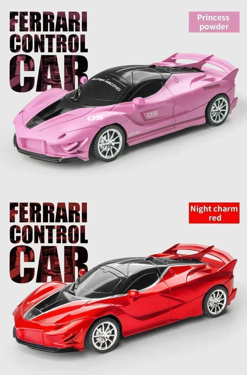 1:18 Radio Remote Control Car Chargeable RC Car High Speed 15km/h 2.4G With LED Light Toys for Boys Girls Vehicle Racing Hobby