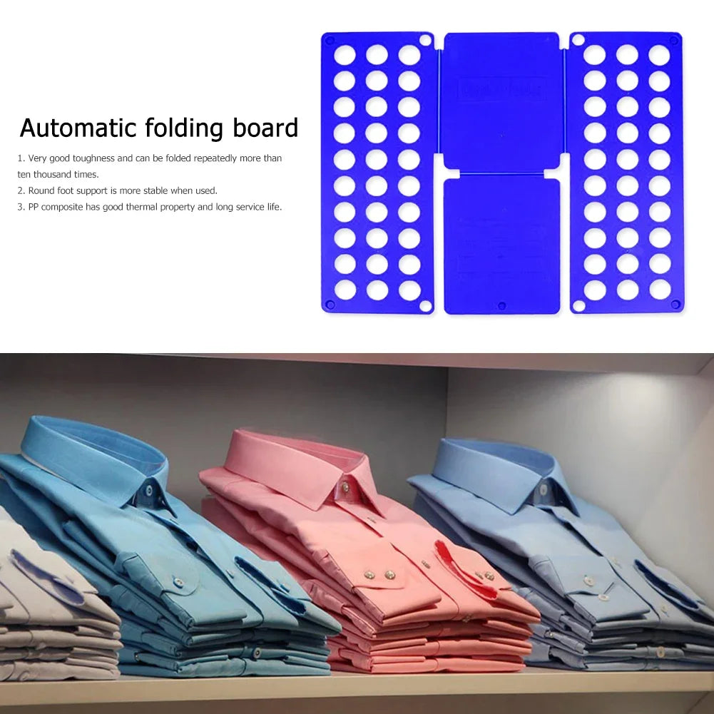 Plastic Clothes Folding Board Easy and Fast Kids Laundry Folder Shirt Folding Board Home Storage Tool for Kid Children Adults