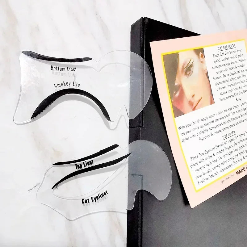 Eyeliner Stencils Winged Eyeliner Stencil Models Template Shaping Tools Eyebrows Template Card Eye Shadow Makeup Tool