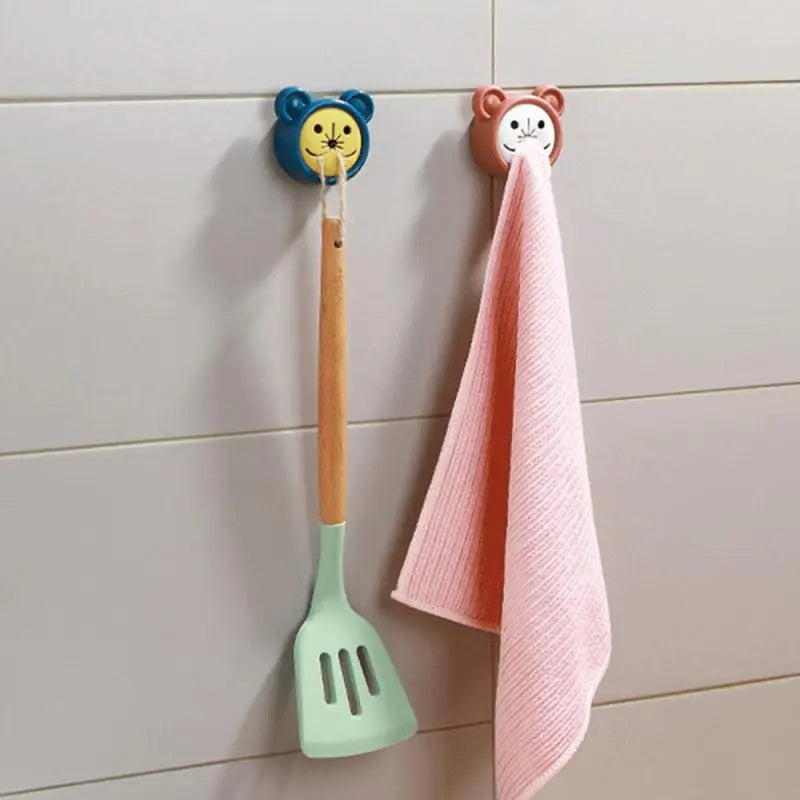 1PCS Towel Storage Plug Strong Load-bearing Kitchen Gadgets Tpe Abs Bathroom Organizer Rack Self-adhesive Home Hook Tools