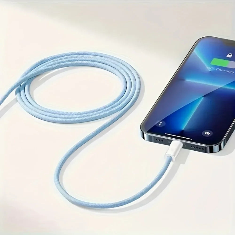 USB C to Type C Cable PD 65W Fast Charging Nylon Braided Data Cord For iPhone 16 15 Pro Samsung Type C Quick Charge Phone Cable