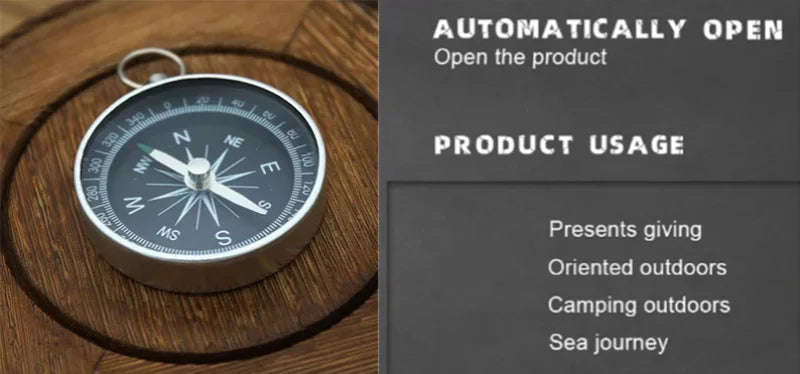 G44 Compass Keychain Pendant Aluminum Alloy Metal Material Portable Gift Mini Pocket Outdoor Adventure Travel Compass