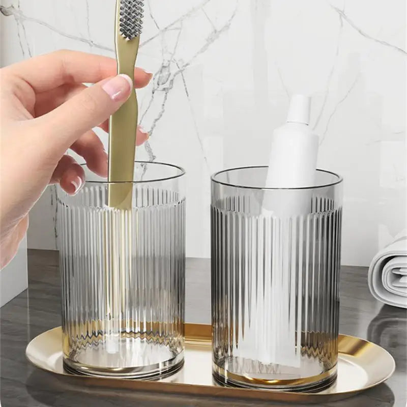 Acrylic Mouthwash Cup Toothbrush Bathroom Cup Light Luxury Style Bathroom Storage Accessories Toothbrush Holder Bathroom Tumbler