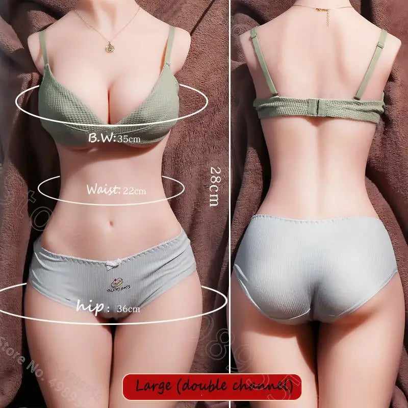 Big Boobs Anus Pussy Male Masturbator Realistic Ass Silicone Body for Men Sex Shop Porn Double Channel Real Vagina Sexy Butt