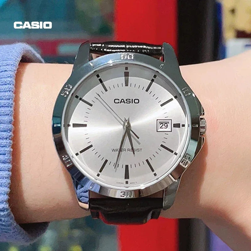 Casio MTP-1303D/1303L Temperament Waterproof Quartz Watch Stainless Steel MEN'S AND WOMEN'S Hands Analog Watch Calendar