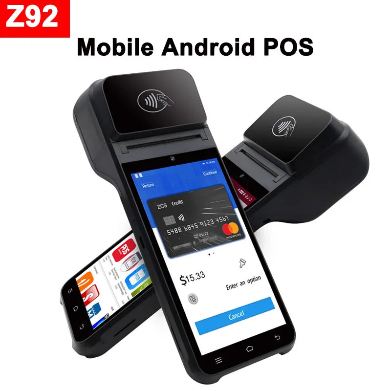 Portable Handheld PDA Android 13 Mobile Handheld Billing POS Printer With 5.5 Inch Screen Touch Smart Handheld Label Printer Z92