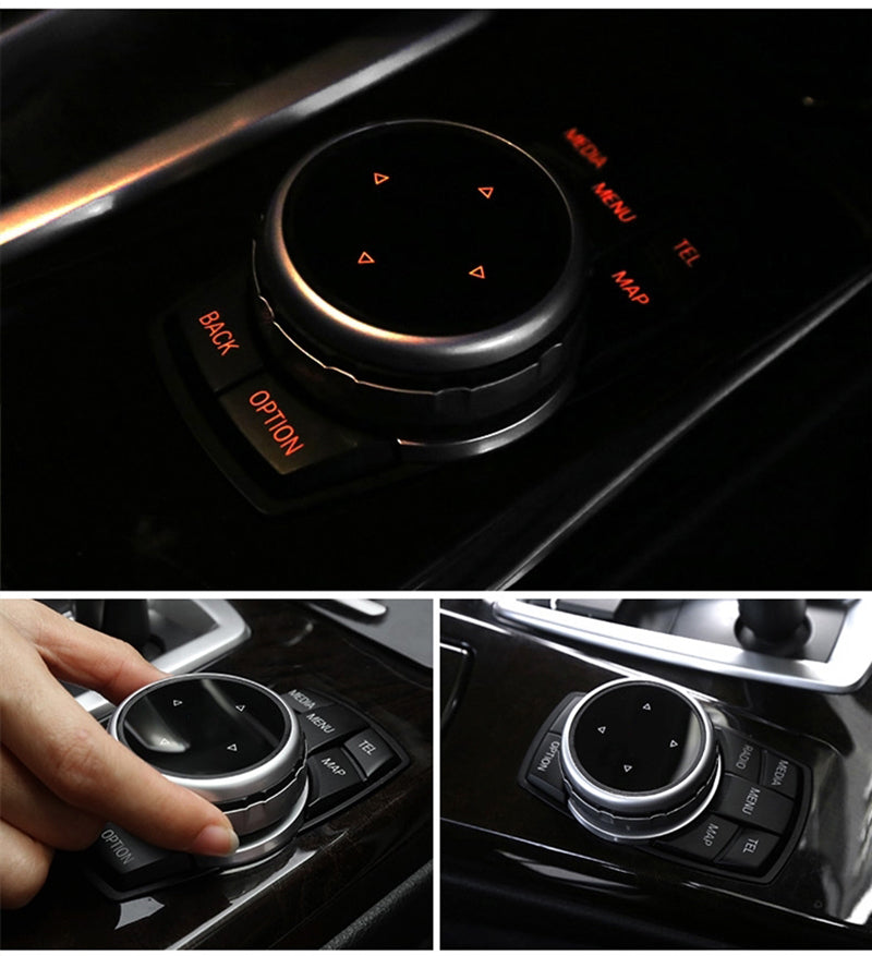 Car Styling Multimedia Buttons Cover iDrive Stickers For BMW F20 F25 F30 F10 F07 E60 E90 E92 E70 E71 F01 F02 E84 F48 X1 X3 X5 X6