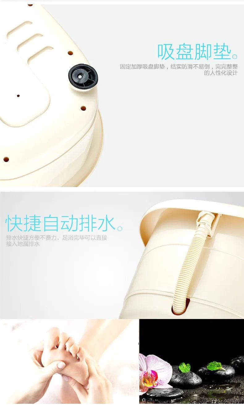 Electric Foot Spa Full-Automatic Massage Home Surfing Foot Bath Vibration Soaking Heater Foot Therapy Machine