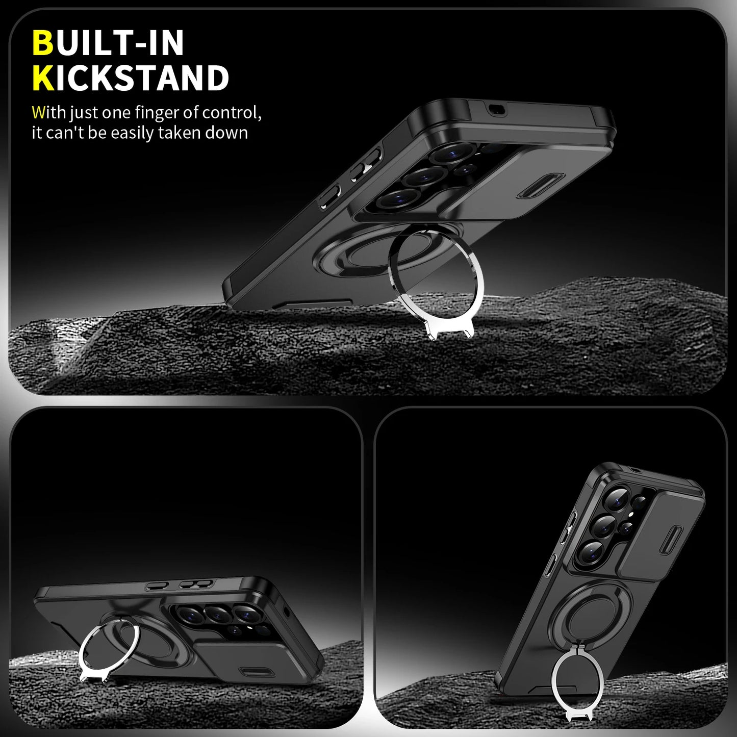 Armor Bag Shockproof Lens Case for Samsung Galaxy S26 Ultra A57 5G S25 FE S23 S24 Plus S21 S22 A17 A37 A56 A36 A16 A55 A35 A15