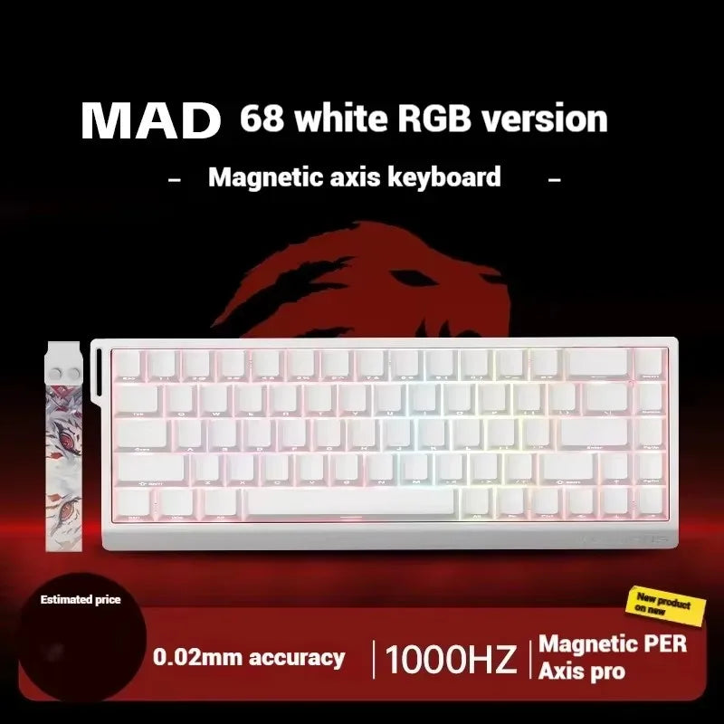 Madcatz Mad60 Mad68 HE 8k Mechanical Keyboard Magnetic Switch Wired 60% 68% Gaming Keyboards Rapid Trigger Customs Keyboards