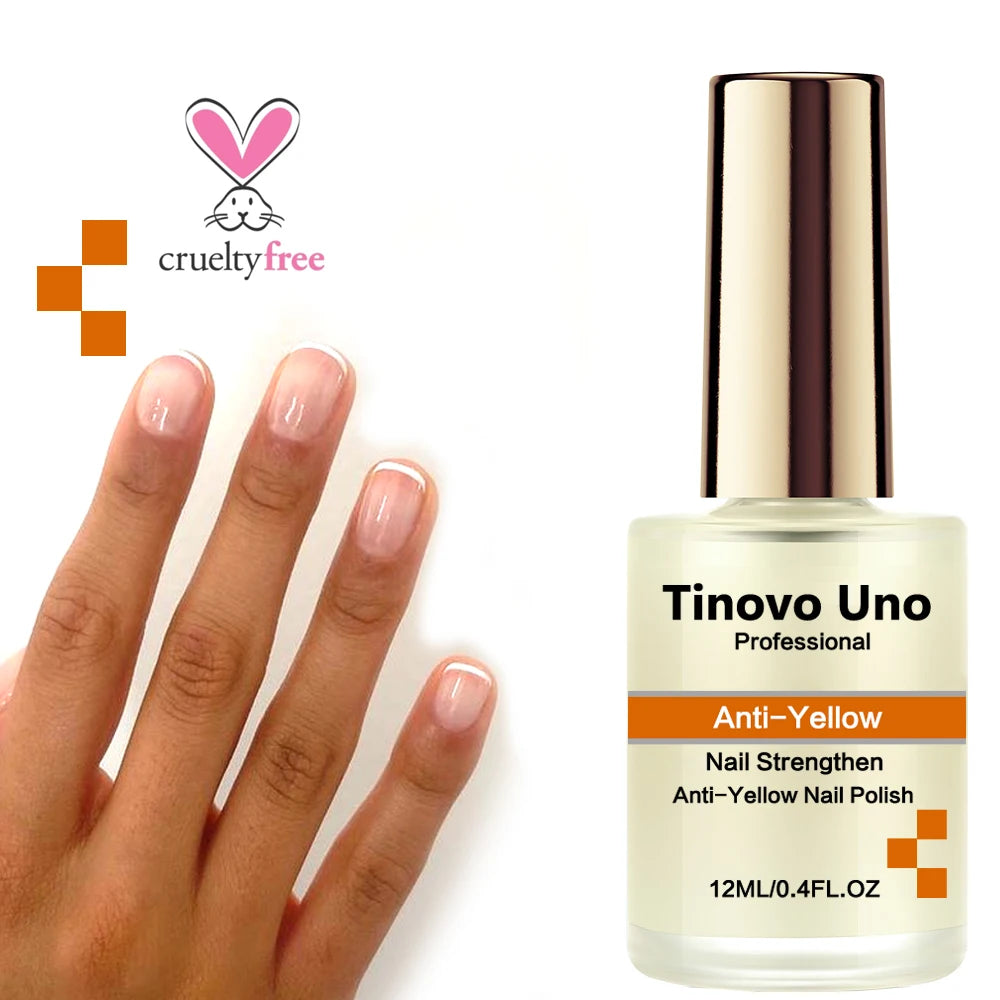 Tinovo Uno Collagen Base Coat Normal Nail Polish Clear Base Oil Air Dry Nail Hardener Strengthener Manicure Birttle Nails Care