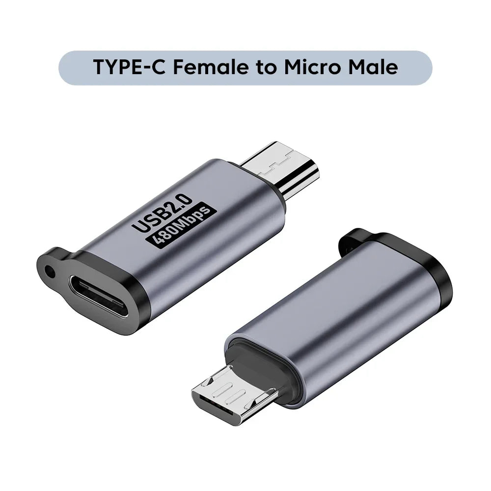 Type-c to Micro,Micro to Type c,type c to mini usb,Micro to mini usb adapter,Famele to Male adapter for 480Mbps data Transfer