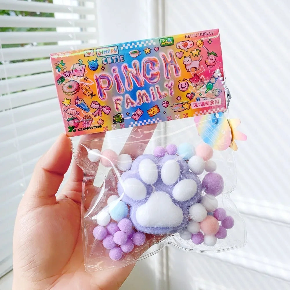 Squeeze Cat Paw Toys Pinching Cat Paw Decompressing Toy Soft Sticky Stress Relief Relax Toys