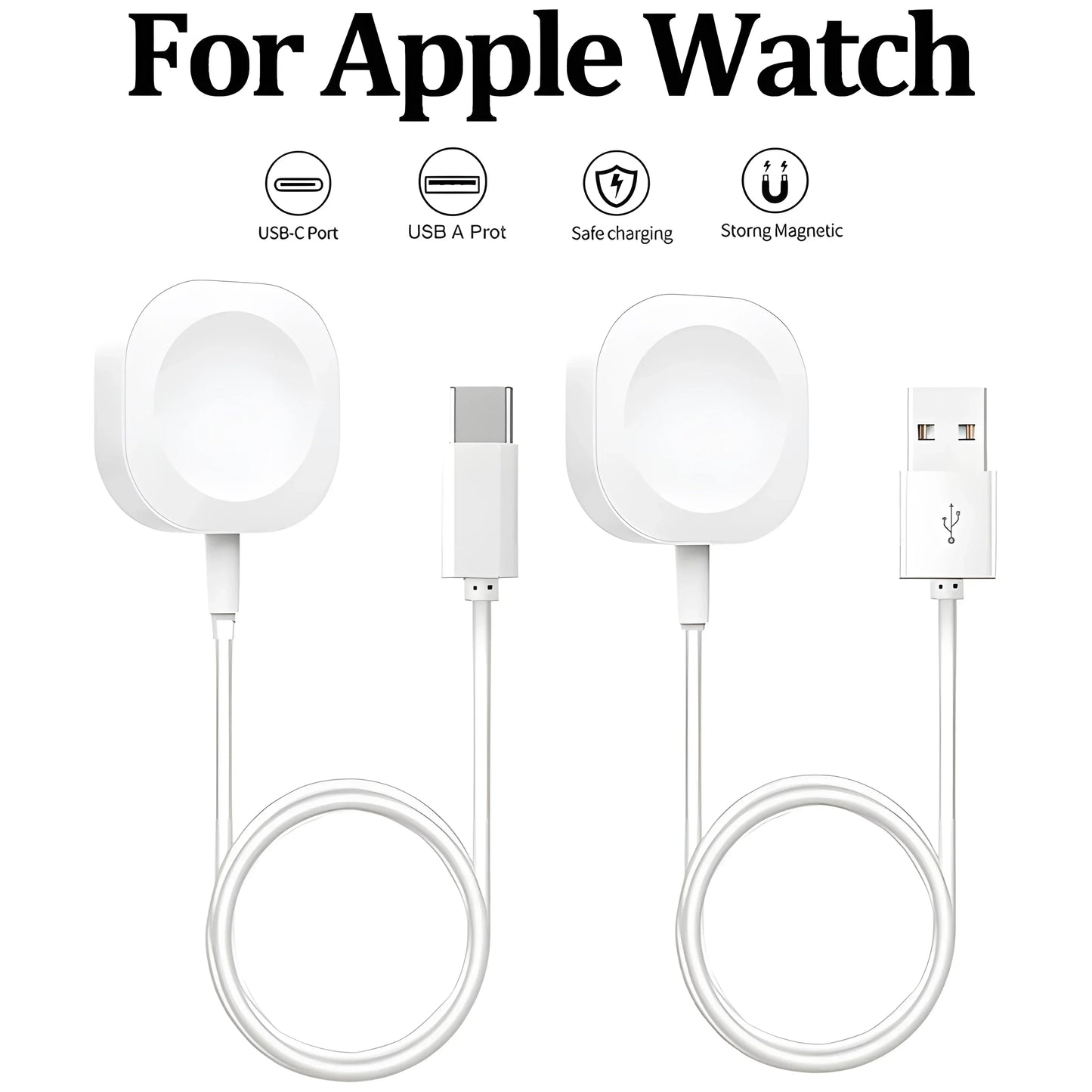 For Apple iWatch Series 9 8 7 SE 6 5 Portable Magnetic Wireless Charger USB C For Apple Watch 9 Fast Charging Cable Accessories